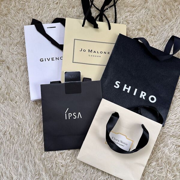ブランド ショッパー ショップ袋 紙袋 shiro シロ GIVENCHY イプサ ジョーマローン