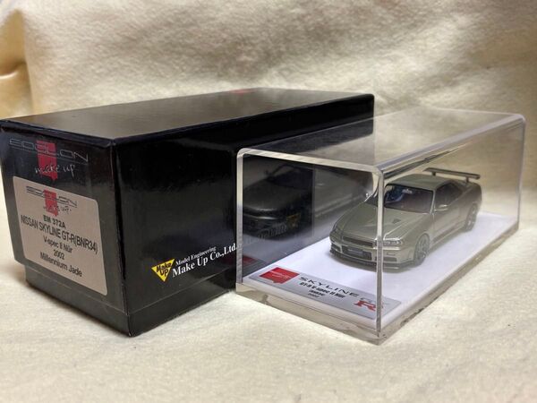 EM372A Makeup 1/43 Nissan SKYLINE GT-R V-spec ⅡNur ミレニアムジェイド R34