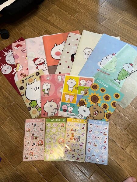 うさまる A4クリアファイル12枚&シール4枚