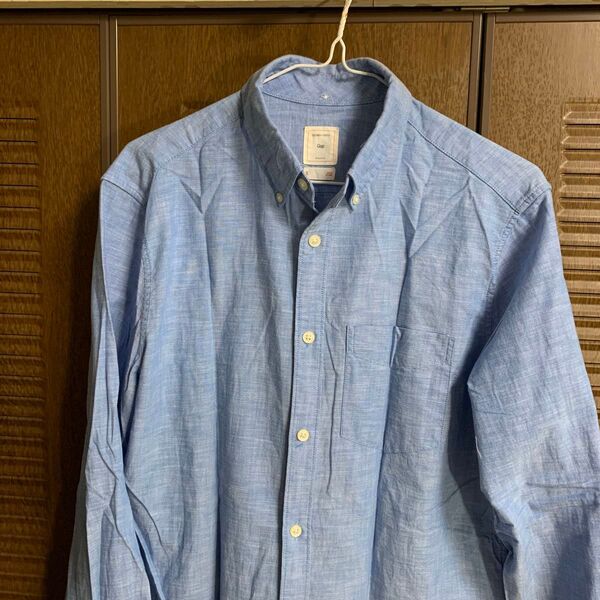 GAP 100%コットン 長袖シャツ S表示だけどLサイズ 長袖ボタンダウンシャツ