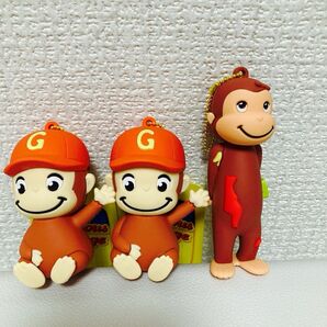 おさるのジョージ マスコットフィギュア 3点