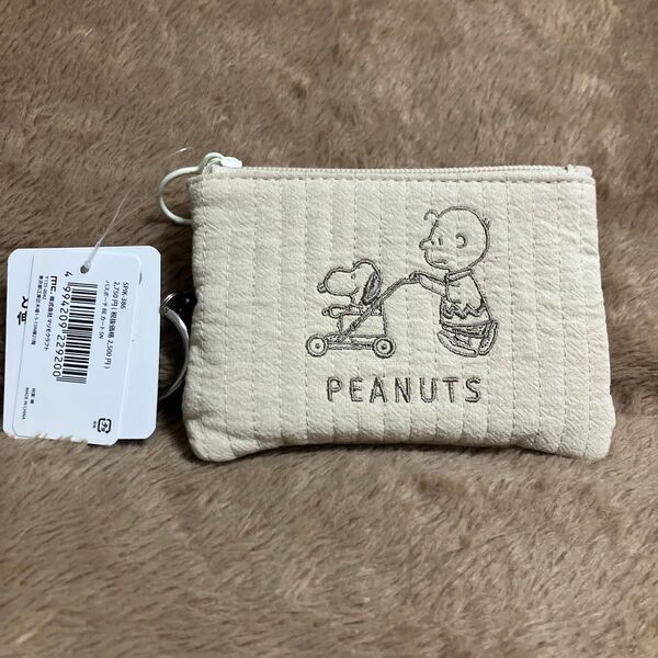 PEANUTS バスポーチ ベージュ 新品 未使用 SPIK-386 BE カート SN