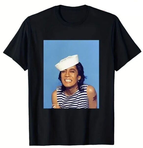 沢田研二 ジュリー Tシャツ 歌手 アイドル 昭和レトロ マリンルック 黒 ブラック