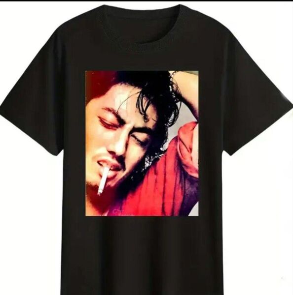 沢田研二 ジュリー Tシャツ ワイルド セクシー 昭和レトロ 歌謡曲 歌手 黒 ブラック