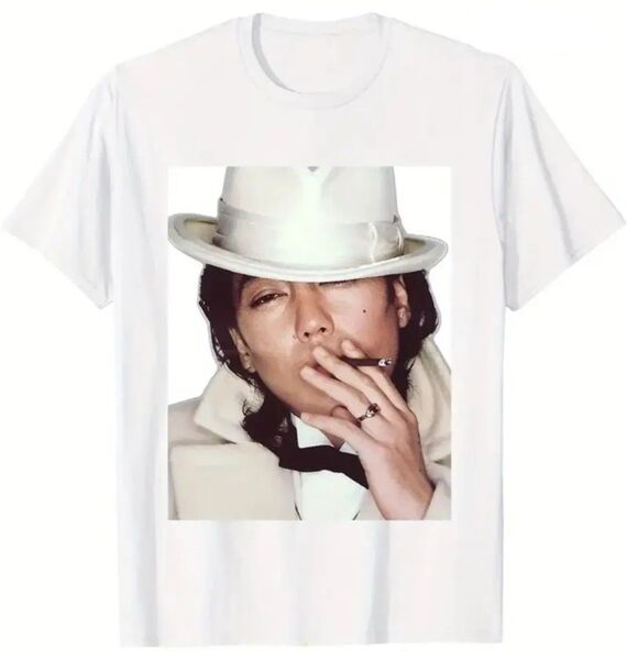 沢田研二 ジュリー Tシャツ 昭和レトロ 歌手 イケメン ホワイト 白