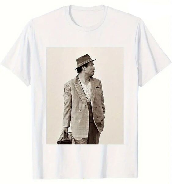 男はつらいよ 渥美清 寅さん 車寅次郎 Tシャツ ムービー 映画 俳優 名優 昭和レトロ 春 夏 白 ホワイト