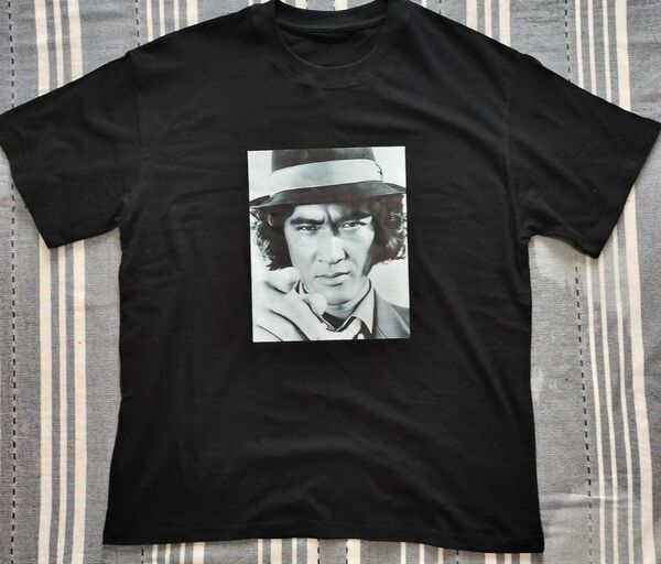松田優作 探偵物語 Tシャツ ブラックレイン 人間の証明等 昭和レトロ ムービー 映画 黒 ブラック