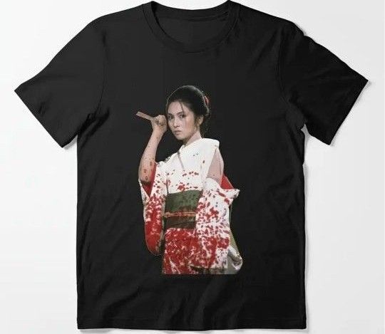 修羅雪姫 梶芽衣子 Tシャツ 黒 ブラック ムービー 映画 東映 女優 昭和レトロ