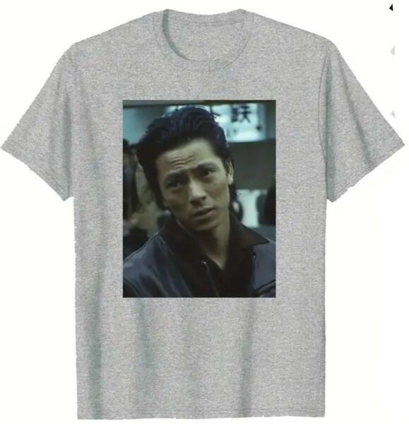傷だらけの天使 水谷豊 Tシャツ グレー 灰色 グレー 昭和レトロ ハードボイルド 映画 ムービー ドラマ