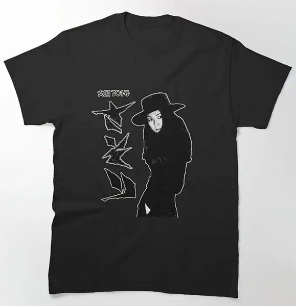 女囚701号さそり 梶芽衣子 Tシャツ 黒 ブラック ムービー 映画 邦画 女優 昭和レトロ