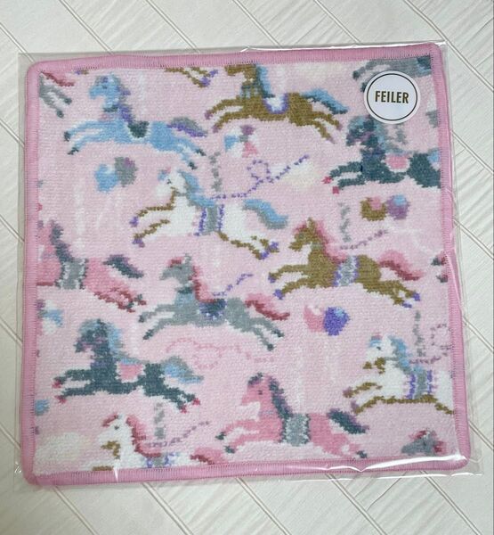 新品 フェイラー ハンカチ ラブラリーモクバ ピンク