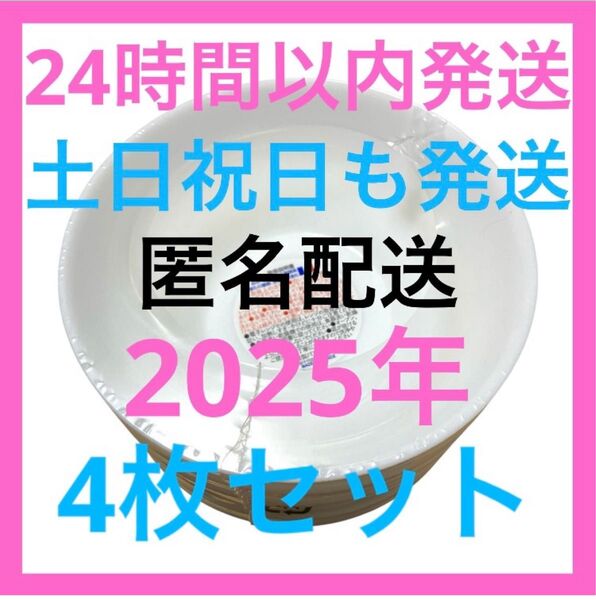 最安値 2025 ヤマザキ春のパンまつり デリシャスボウル 新品未使用 パン祭り 白い皿 4枚セット アルク フランス 点数シール