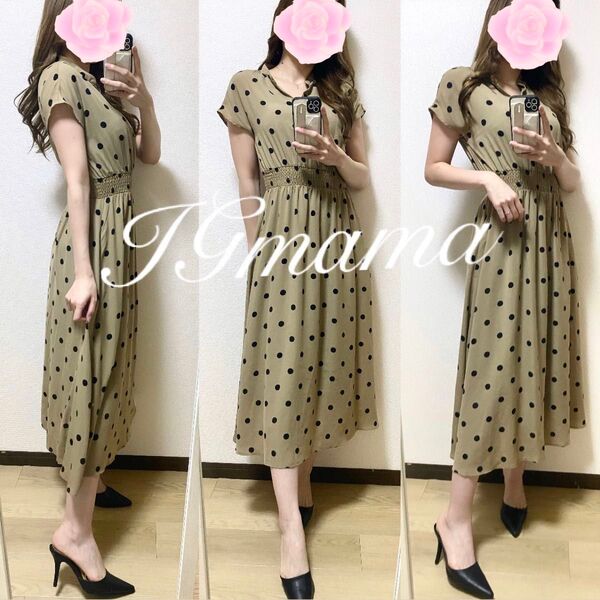 ワンピース リップサービス ロイヤルパーティー ミーア リゼクシー ノエラ ジル 半袖ワンピース ドット マキシワンピース