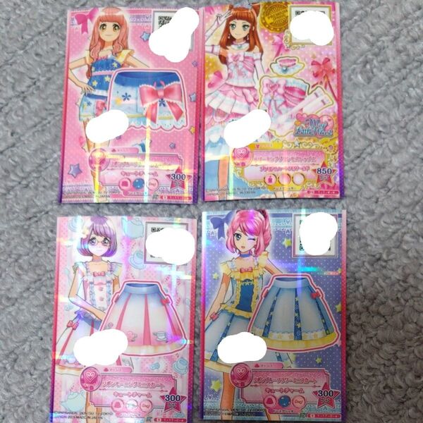 アイカツスターズカード アイカツ 白鳥ひめリボンブルーフラワーショーパン リボンブルーフラワーミニスカート