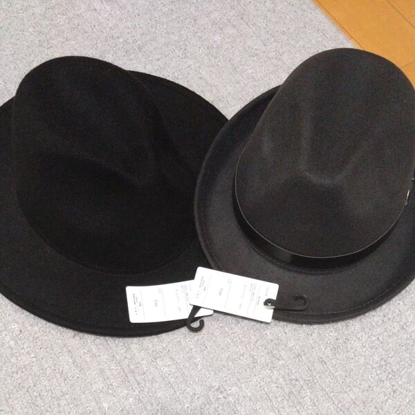 帽子 ナカオレフェルトHAT ハット ツバヒロフェルトハット 2個