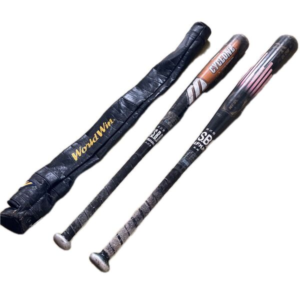MIZUNO 軟式野球用金属バット2本&バットケースセット 野球