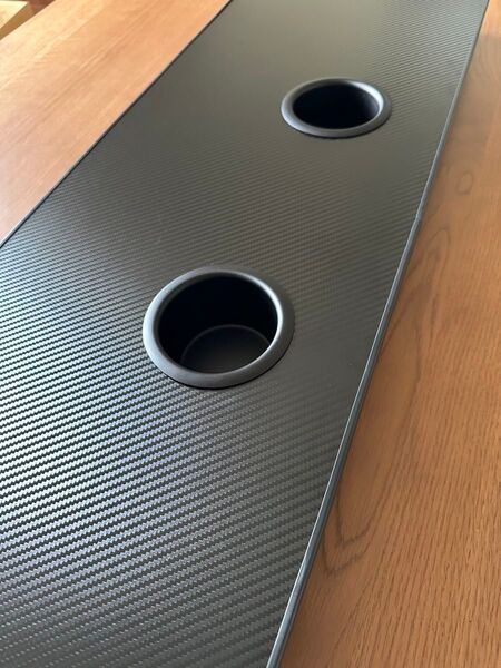 セカンドテーブル 30x90cm ハイエース200系 カーボン調ブラック
