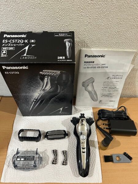 美品 付属品完備パナソニック ラムダッシュ シェーバー 3枚刃 ES-CST2Q