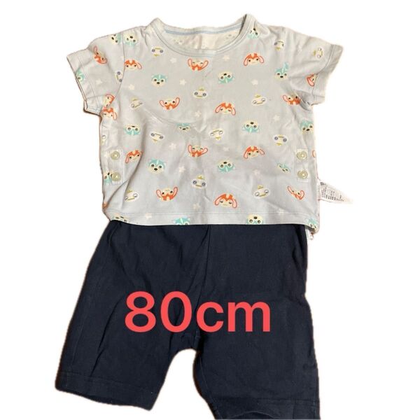 上下セット パジャマ ユニクロ ベビーパジャマ Eテレ おかあさんといっしょ 80cm 夏パジャマ 半袖