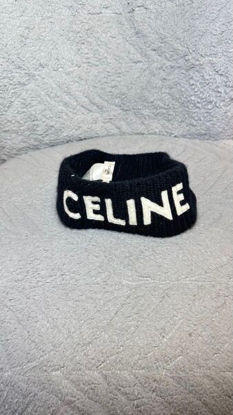CELINE CELINE (セリーヌ) Logo Hair Band 2A42R230O ロゴ ワッペン ヘアバンド ブラック