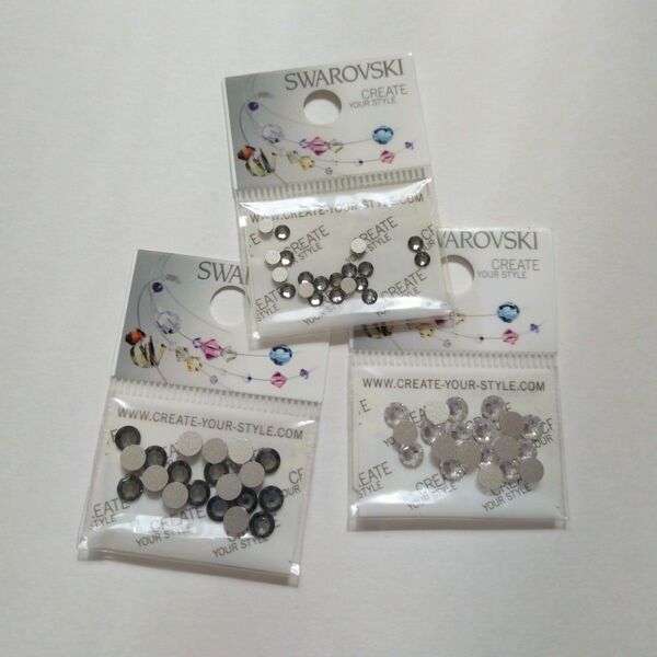 SWAROVSKI スワロフスキー ラインストーン 3袋セット