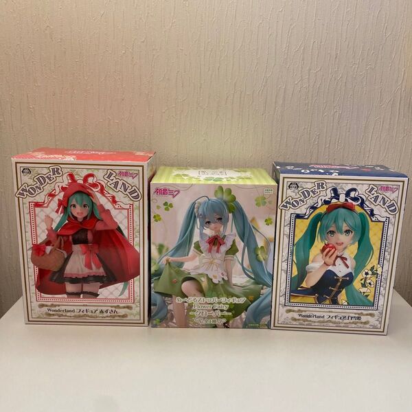 初音ミク フィギュア 3種セット 白雪姫 赤ずきん クローバー