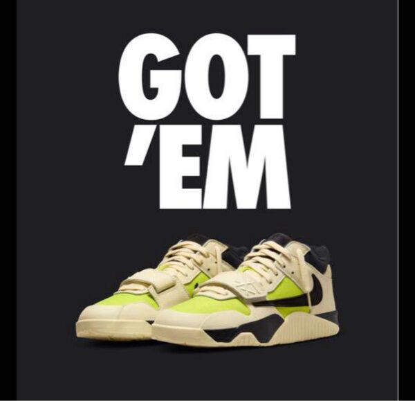 Nike Jordan Travis Scott Jumpman Jack TR CJ1 T-Rexx Bright Cactus