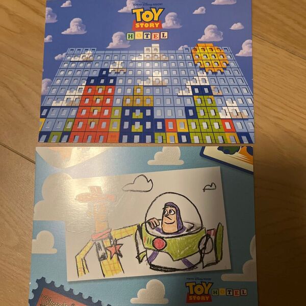 トイストーリーホテルの絵葉書2枚セットです!