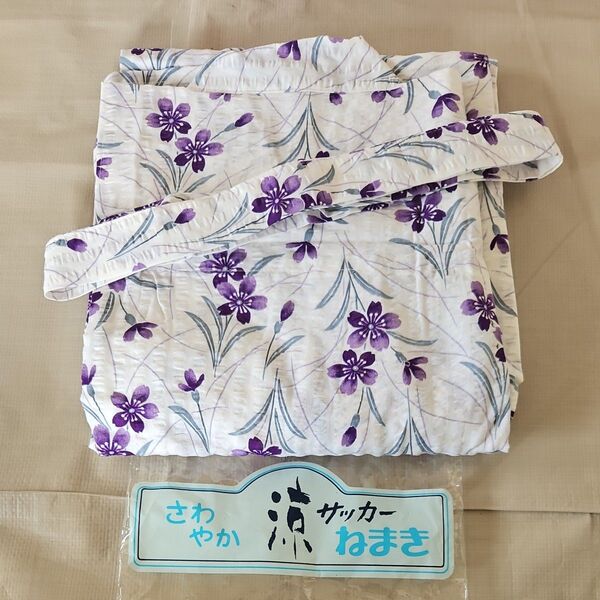 寝間着 ねまき 婦人 M 着丈 125 涼感 花柄 未使用 レトロ品