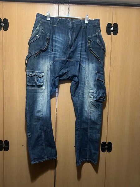 PPFM サルエルカーゴデニムパンツ Y2K