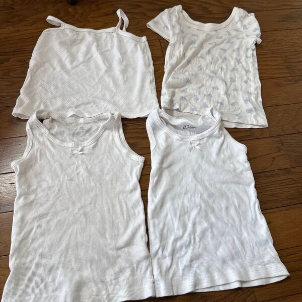 ベビー肌着 タンクトップ 4セット 100cm 女の子