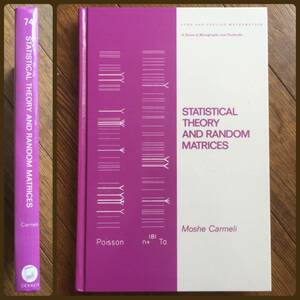 M. Carmeli : Statistical Theory and Random Matrices, M. Dekker 1983/良品/美本/追跡付き送料無料/英語数学洋書/統計理論/ランダム行列