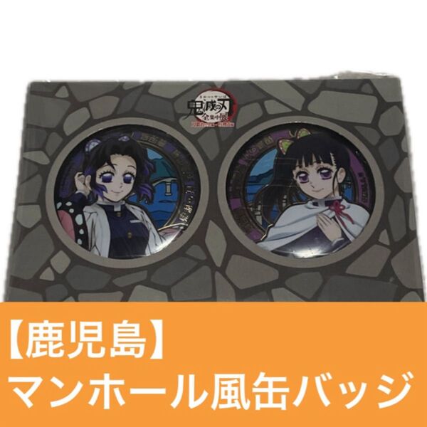 鬼滅の刃 全集中展 鹿児島 ご当地 マンホール風 缶バッジセット 缶バッジ 胡蝶しのぶ 栗花落カナヲ グッズ 限定 柱展