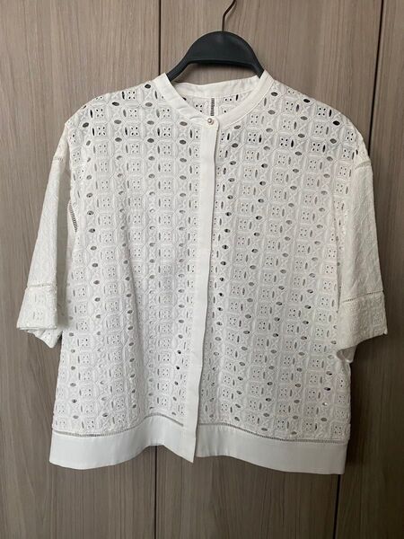 NOLLEY'S light 新品タグ付きカットワークブラウス 白