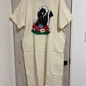 Disney フラワーイラストTシャツロングワンピース