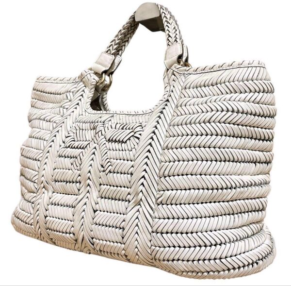 アニヤハインドマーチ ANYA HINDMARCH ニーソン Neeson 編み込み レザー トートバッグ ショルダーバッグ