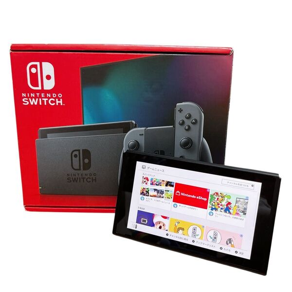 極美品 動作品 Nintendo Switch ニンテンドースイッチ 本体 新型 新モデル 24年製 バッテリー強化版 グレー