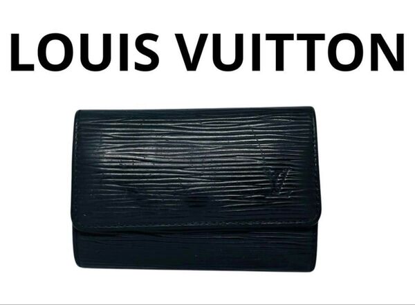 LOUIS VUITTON ルイヴィトン エピ 6連 キーケース ミュルティクレ6 ノワール M63812 ブラック 黒 三つ折り