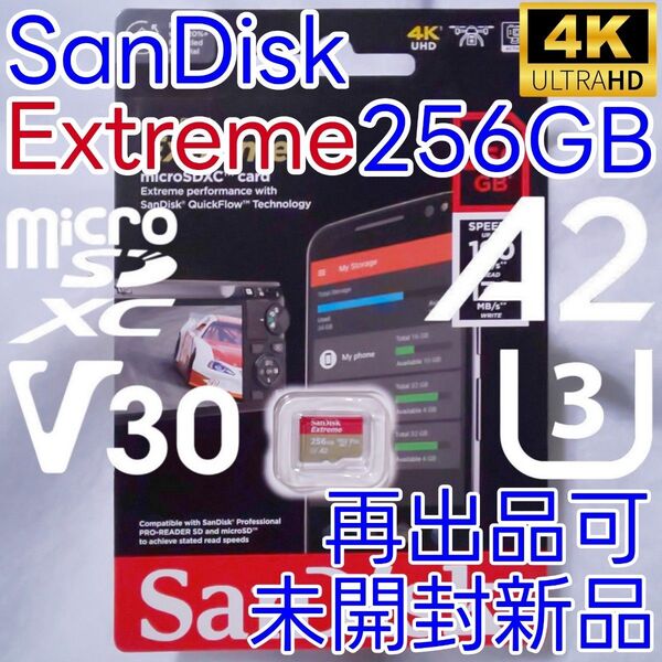 microSDXC 256GB SanDisk Extreme UHS-I U3 V30 SDSQXAV-256G-GN6MN
