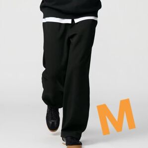 UNIQLO:C スウェットワイドパンツ 黒 M