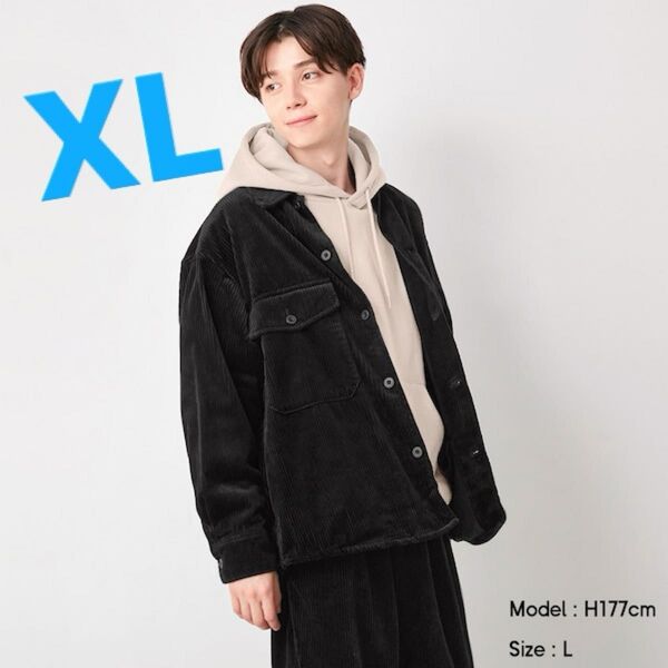 【GU】ジーユー コーデュロイ シャツ オーバーサイズ アウター ジャケット XL