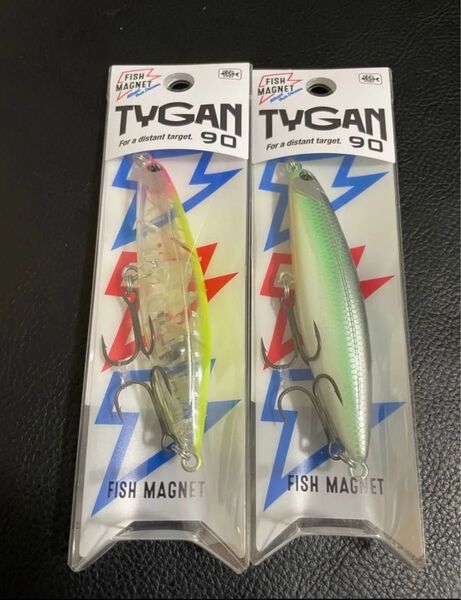 24時間以内発送 商品番号4365 フィッシュマグネット TYGAN90 タイガン チャートバッククリア グリーンギザードシャッド
