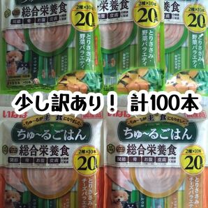 少し訳あり! 犬ちゅーるごはん 総合栄養食 計100本 ★犬のおやつちゅ〜る