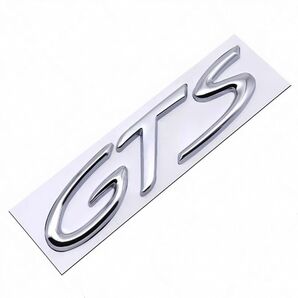 3Dメタル GTS エンブレム ステッカー ポルシェ用 パナメーラ ケイマン カイエン ドレスアップデカール(シルバー)