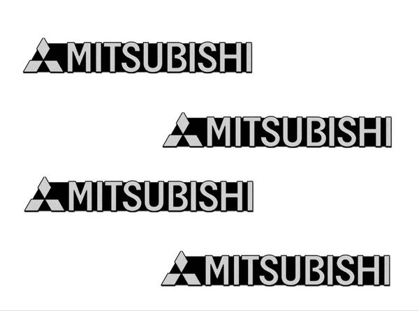 Mitsubishi 車ステッカー 車ホーンのロゴステッカー 車スピーカーのステッカー 車用金属装飾ロゴステッカー 車4枚セット