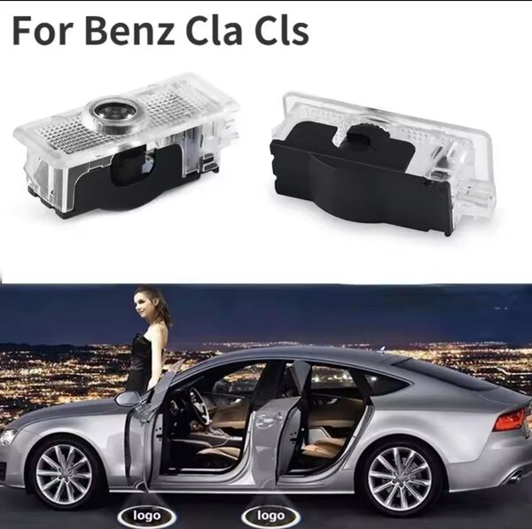 ウエルカムライト プロジェクションライト メルセデス ベンツ ロゴ LED CLA CLS W117 C117 C218 1set