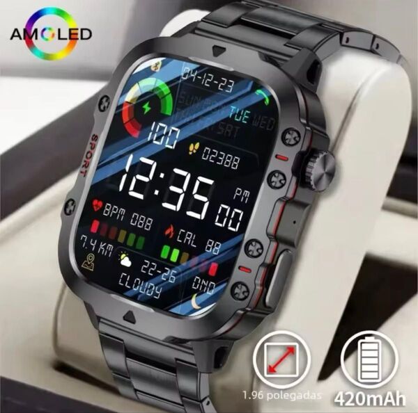 【新品未使用】LAXASFIT 大画面スマートウォッチ