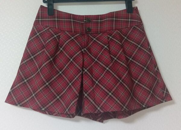 LODISPOTTO チェック柄ショートパンツ 赤×黒