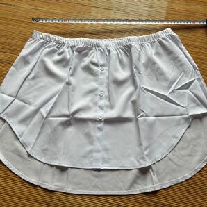 レディース白シャツ風 付け裾 XXL