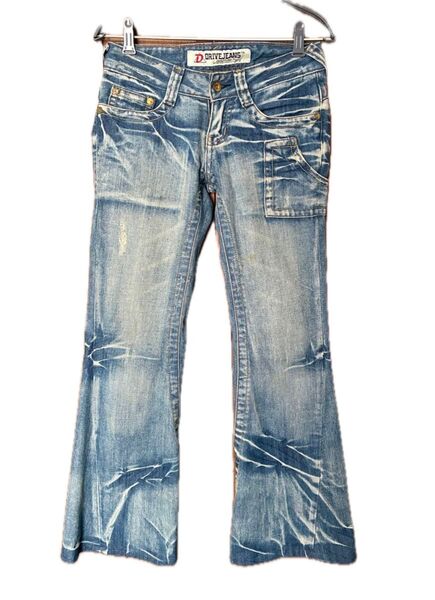 D.DRIVE JEANS デニムパンツ インディゴブルー ダメージ加工 27サイズ